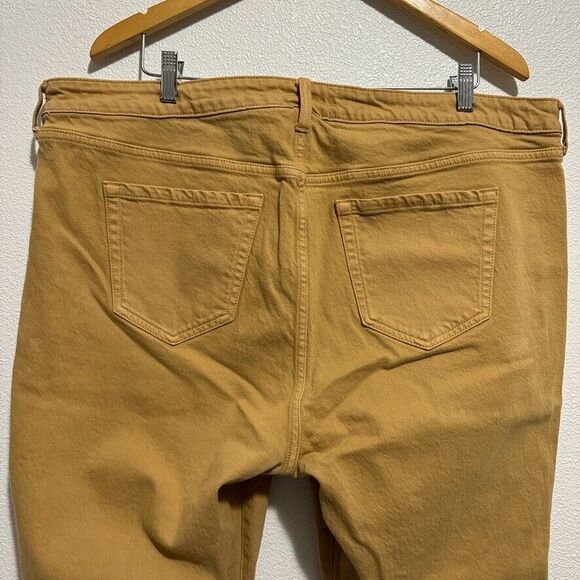 Torrid Feel The Fit 20R Tan Brown Stretch Denim Button Fly Cropped Raw Hem Pants - Picture 4 of 16